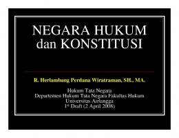 Negara Hukum dan Konstitusi