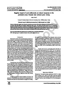 Negative impact of rural settlements on natural resources in the ...