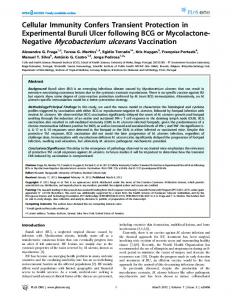 Negative Mycobacterium ulcerans Vaccination - Core