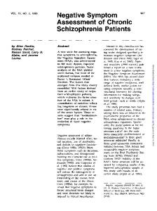 Negative Symptom Assessment of Chronic