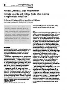 Neonatal anemia and hydrops fetalis after maternal mycophenolate ...