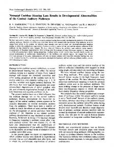 Neonatal Cochlear Hearing Loss Results in Developmental ...