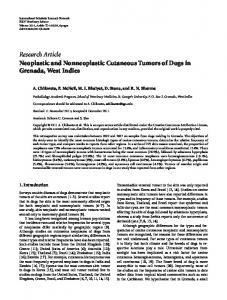 Neoplastic and Nonneoplastic Cutaneous Tumors of Dogs in Grenada ...