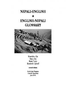 Nepali-English, English-Nepali Glossary