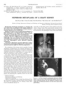 nephroid metaplasia of a graft kidney