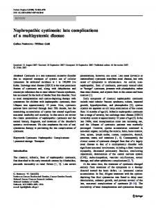 Nephropathic cystinosis - Cystinosis Research Network