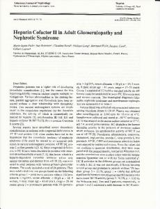 Nephrotic Syndrome