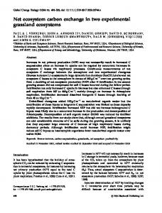 Net ecosystem carbon exchange in two