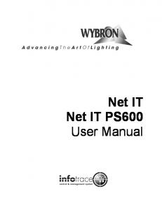 Net IT user manual - Wybron Inc.