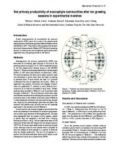 Net primary productivity of macrophyte communities after ... - CiteSeerX