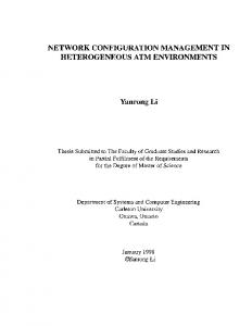 network configuration management in