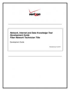 Network, Internet and Data Knowledge Test Development Guide ...