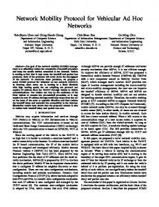 Network Mobility Protocol for Vehicular Ad Hoc Networks - CiteSeerX