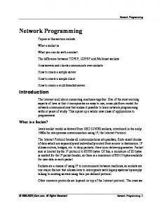 Network Programming