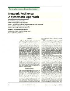 Network Resilience: A Systematic Approach