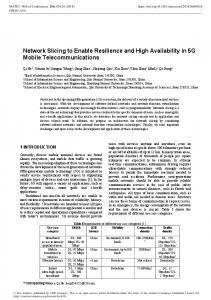 Network Slicing to Enable Resilience and High Availability in 5G