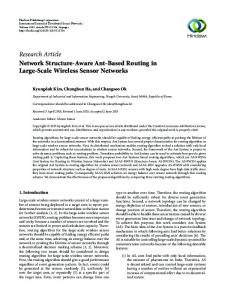 Network Structure-Aware Ant-Based Routing in Large-Scale Wireless ...