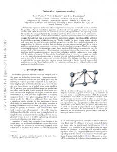 Networked quantum sensing