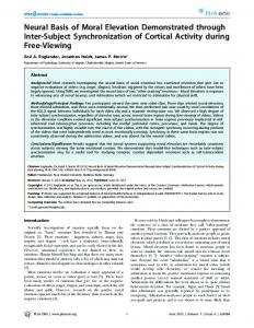 Neural Basis of Moral Elevation Demonstrated