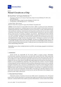 Neural Circuits on a Chip - MDPI