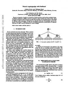 Neural cryptography with feedback