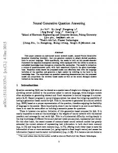 Neural Generative Question Answering