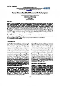 Neural Network-Based Health Personnel Monitoring System