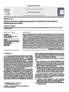 Neural Networks Adaptive dynamic programming approach to