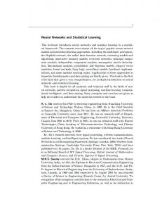 Neural Networks and Statistical Learning