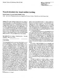 Neural structures for visual motion tracking - SmartLab