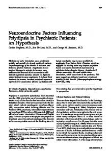 Neuroendocrine Factors Influencing Polydipsia in Psychiatric ... - Nature