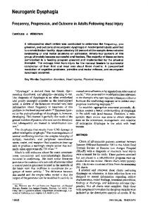 Neurogenic Dysphagia