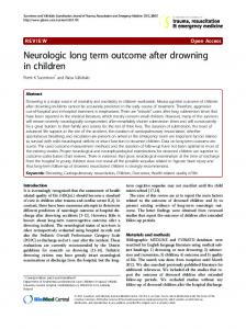 Neurologic long term outcome after drowning in ... - BioMedSearch