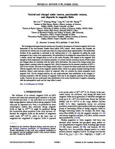 Neutral and charged scalar mesons, pseudoscalar mesons, and