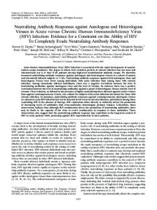 Neutralizing Antibody Responses against ... - Journal of Virology