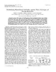 Neutralizing Monoclonal Antibodies against ... - Journal of Virology