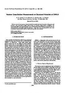 Neutron Cross-Section Measurements on Structural ...