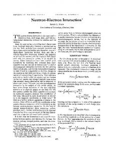 Neutron-Electron Interaction