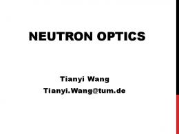 Neutron Optics - E21