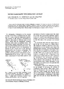 NEUTRON RADIOGRAPHY WITH REFRACTION ...