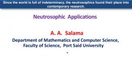 Neutrosophic Applications