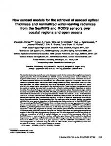 New aerosol models for the retrieval of aerosol optical thickness and ...