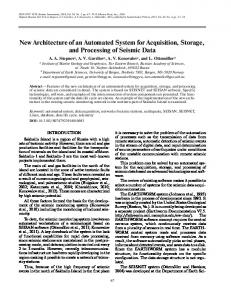 New Architecture of an Automated System for ... - Springer Link