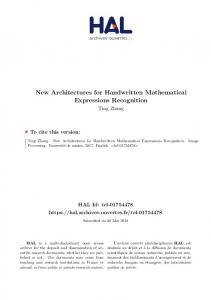 New Architectures for Handwritten Mathematical Expressions