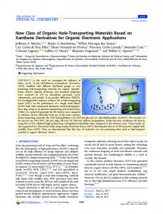 New Class of Organic Hole-Transporting Materials ... - ACS Publications