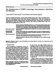 New Developments in CRISPR Technology