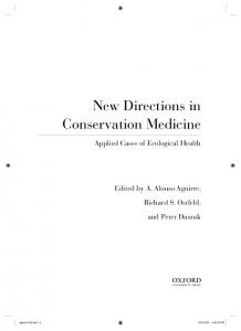 New Directions in Conservation Medicine