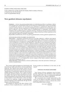 New gradient siloxane copolymers