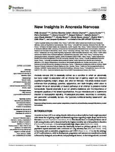 New Insights in Anorexia Nervosa - Core