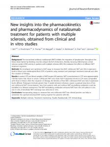 New insights into the pharmacokinetics and ... - Qucosa